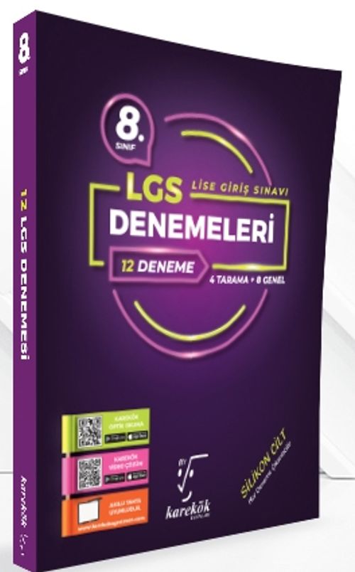 8. Sınıf LGS 12'li Deneme Seti (4 Tarama + 8 Genel)