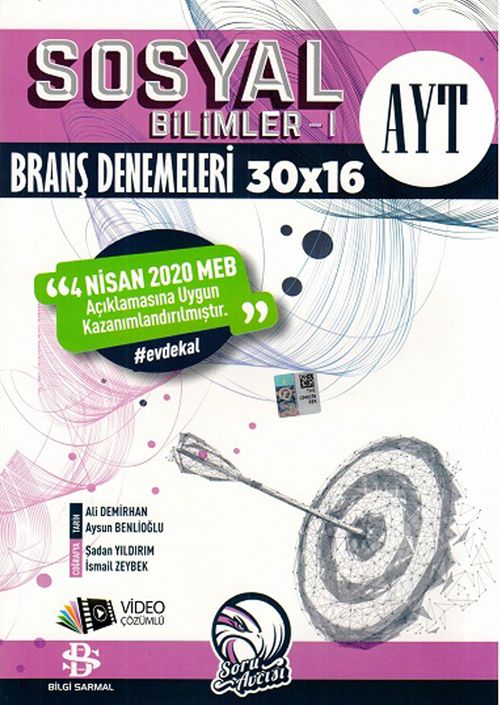 AYT Sosyal Bilimler 1 30x16 Evdekal Özel Branş Denemeleri