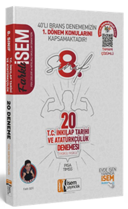 2020 LGS Farklı İsem 8.Sınıf 1. Dönem T. C. İnkılap Tarihi 20 Branş Deneme 
