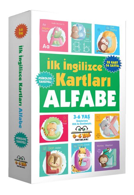 İlk İngilizce Kartları Alfabe 3-6 Yaş