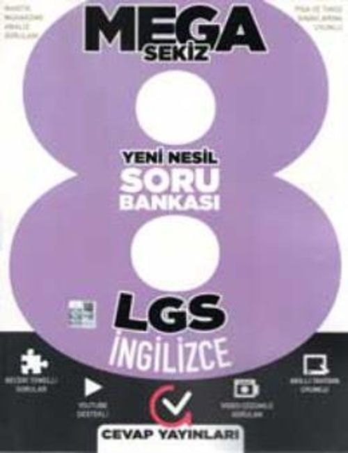8. Sınıf LGS Mega İngilizce Yeni Nesil Soru Bankası