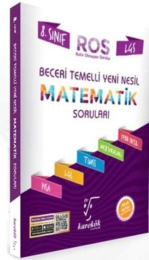 8. Sınıf LGS Beceri Temelli Yeni Nesil Ros  Matematik Soruları 