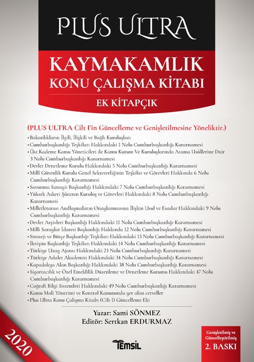 Plus Ultra  Kaymakamlık Çalışma Kitabı Ek Kitapçık