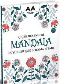 Mandala Çiçek Desenleri Büyükler İçin Boyama Kitabı