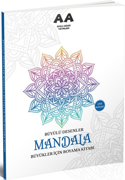 Mandala Büyülü Desenler Büyükler İçin Boyama Kitabı