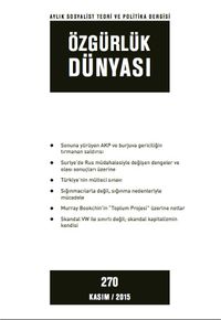 Özgürlük Dünyası / Aylık Sosyalist Teori ve Politika Dergisi / Kasım 2015 Sayı:270