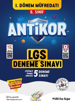 8. Sınıf LGS ANTİKOR 1. Dönem Müfredatı 5 Deneme