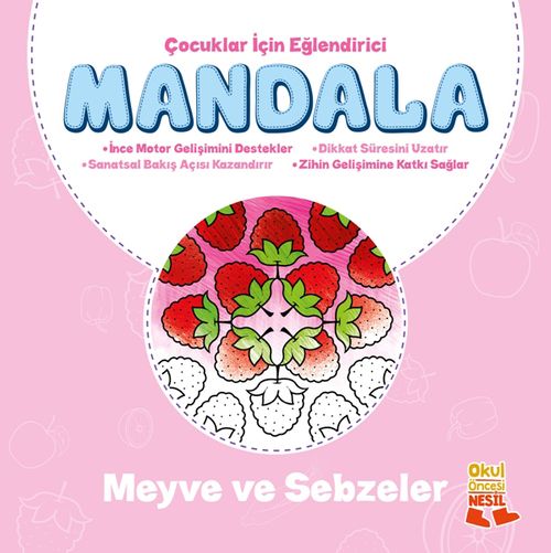 Meyve ve Sebzeler - Çocuklar İçin Eğlendirici Mandala