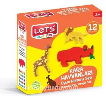 Lets Oyun Hamuru Kara Hayvanları Seti 12 Parça - (L8598)