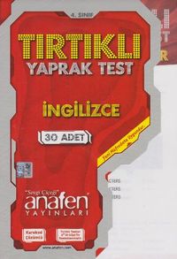 4. Sınıf İngilizce Tırtıklı Yaprak Test (30 Adet)