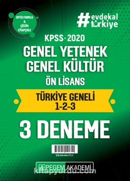 2020 KPSS Genel Yetenek Genel Kültür Ön Lisans Türkiye Geneli Deneme (1.2.3) 3'lü Deneme Seti