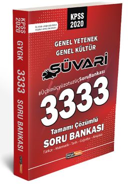 2020 KPSS Genel Yetenek Genel Kültür Süvari 3333 Çözümlü Soru Bankası