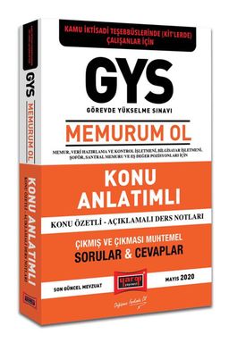 GYS Kamu İdari Teşebbüslerinde (KİT'lerde) Çalışanlar İçin Memurum Ol Konu Anlatımlı