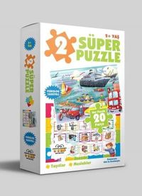 2 Süper Puzzle Taşıtlar-Meslekler 20 Parça