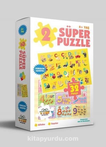 2 Süper Puzzle Alfabe-Sayılar 32 Parça