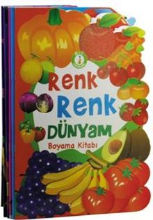 Renk Renk Dünyam Boyama Kitabı - Şekilli Kesim (5 Kitap)