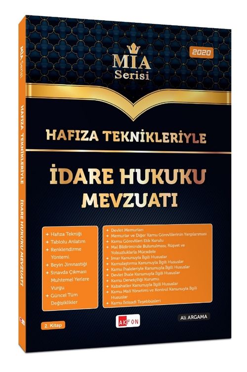 Mia Serisi Hafıza Teknikleriyle İdare Hukuku Mevzuatı 2020