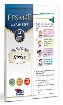 8. Sınıf Türkçe Yeni Nesil Efsane Yaprak Test