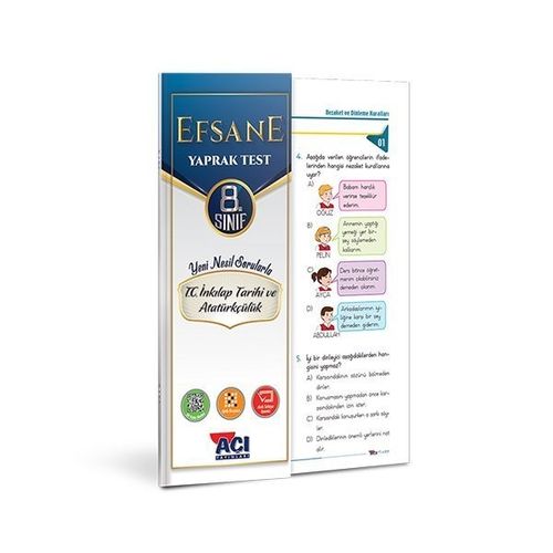 8. Sınıf  T. C. İnkılap Tarihi ve Atatürkçülük Yeni Nesil Efsane Yaprak Test
