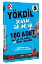 YÖKDİL Sosyal Bilimler 100 Adet Temel Seviye Renkli Çeviri Okuma Çalışması
