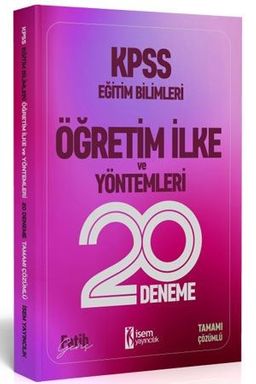2020 KPSS Eğitim Bilimleri Öğretim İlke ve Yöntemleri 20 Deneme 