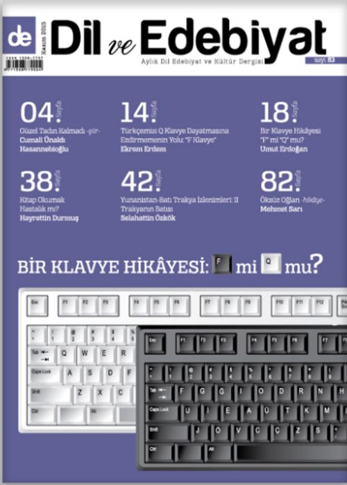 Dil ve Edebiyat Aylık Dil ve Edebiyat Kültür Dergisi Sayı:83 Kasım 2015