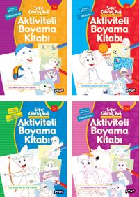 Aktiviteli Boyama Kitapları Seti (4 Kitap)