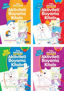 Aktiviteli Boyama Kitapları Seti (4 Kitap)