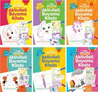 Aktiviteli Boyama Kitapları Seti 2 (6 Kitap)