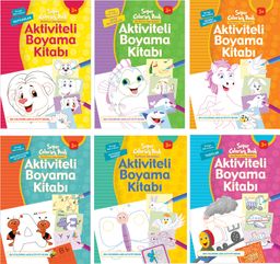 Aktiviteli Boyama Kitapları Seti 2 (6 Kitap)