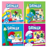Şirinler Hikayeli Boyama Seti (4 Kitap)