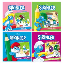 Şirinler Hikayeli Boyama Seti (4 Kitap)