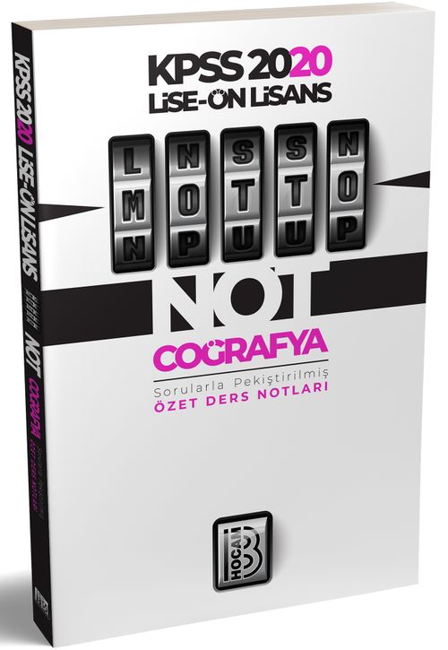 2020 KPSS  Lise Önlisans Motto Coğrafya Ders Notları 