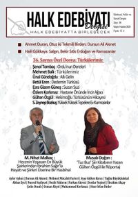 Halk Edebiyatı Dergisi Sayı:36 Mayıs-Haziran 2020