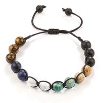 Çakra Örgülü Doğal Taş Bileklik (ÇKÖ-102)