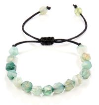 Fasetli Yeşil Akik Doğal Taş Bileklik (FYA-104)