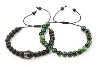 Mat Oniks Yeşil Kaplan Gözü Doğal Taş Bileklikler (ÇSY-111)