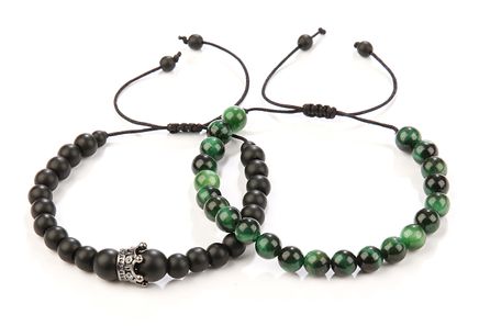 Mat Oniks Yeşil Kaplan Gözü Doğal Taş Bileklikler (ÇSY-111)