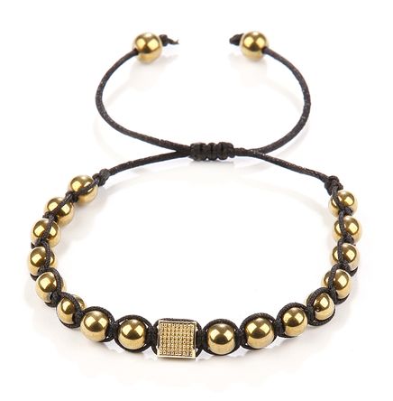 Gold Hematit Doğal Taş Bileklik (GH-99)