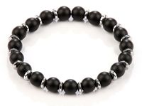 Siyah Mat Oniks Hematit Doğal Taş Bileklik (SMH-89)