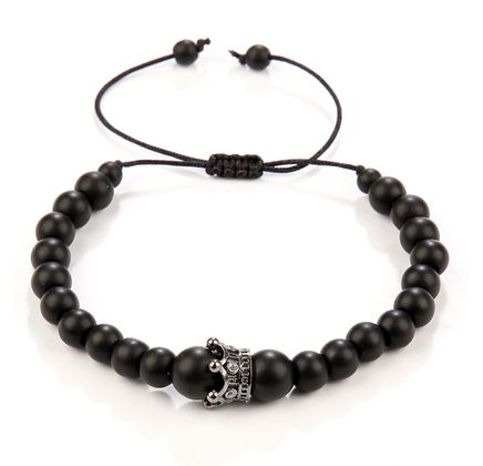 Siyah Mat Oniks Doğal Taş Bileklik (SMZ-106)