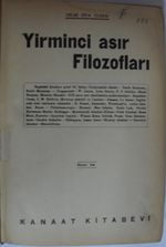 Yirminci Asır Filozofları Kod: 12-B-25
