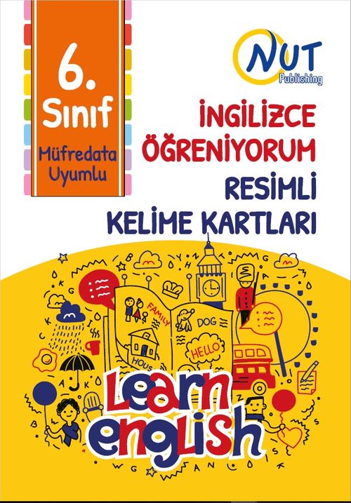 6. Sınıf İngilizce Öğreniyorum Resimli Kelime Kartları 