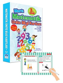 Matematik Ünite Bilgi Kartları 3. Sınıf/Yaz-Sil Özellikli