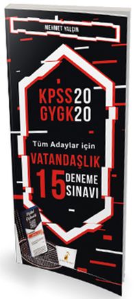 2020 KPSS Vatandaşlık 15 Deneme Sınavı Dijital Çözümlü