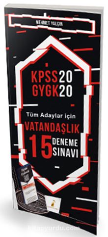 2020 KPSS Vatandaşlık 15 Deneme Sınavı Dijital Çözümlü - Mehmet Yalçın