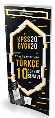 2020 KPSS Türkçe 10 Deneme Sınavı Dijital Çözümlü