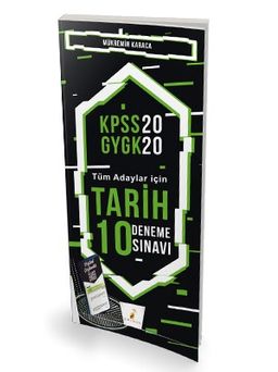 2020 KPSS Tarih 10 Deneme Sınavı Dijital Çözümlü