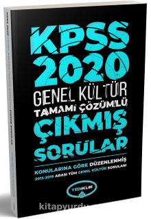 2020 KPSS Genel Kültür 2013-2019 Konularına Göre Tamamı Çözümlü Çıkmış Sorular 
