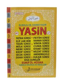 41 Yasin Fihristli (Orta Boy) Kod:F016 - Elmalılı Hamdi Yazır